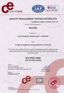 Certificate ISO 9001:2008